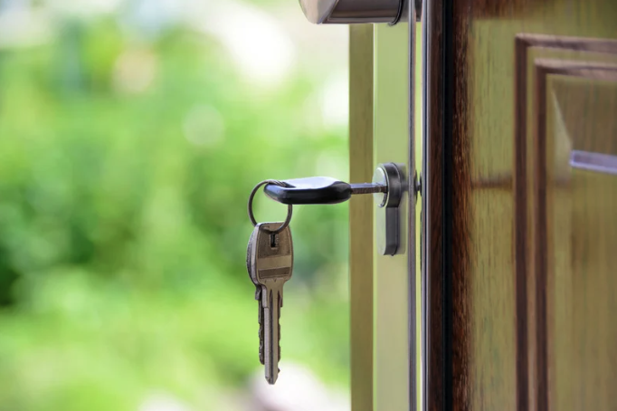 key in door